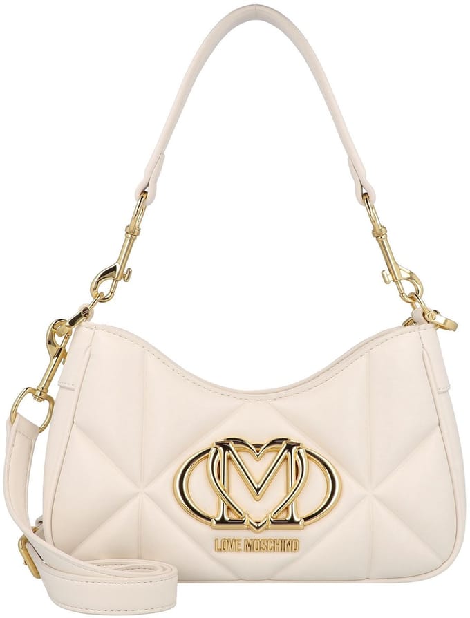 Love Moschino Embossed Schoudertas 22.5 cm - Dames - ivory