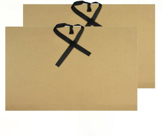 Kangaro tekeningenmap opbergmap A4 formaat - 2x - 500 grams - karton - beige