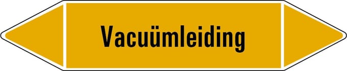 Vacuümleiding leidingmarkering op vel 126 x 26 mm - 5 per vel