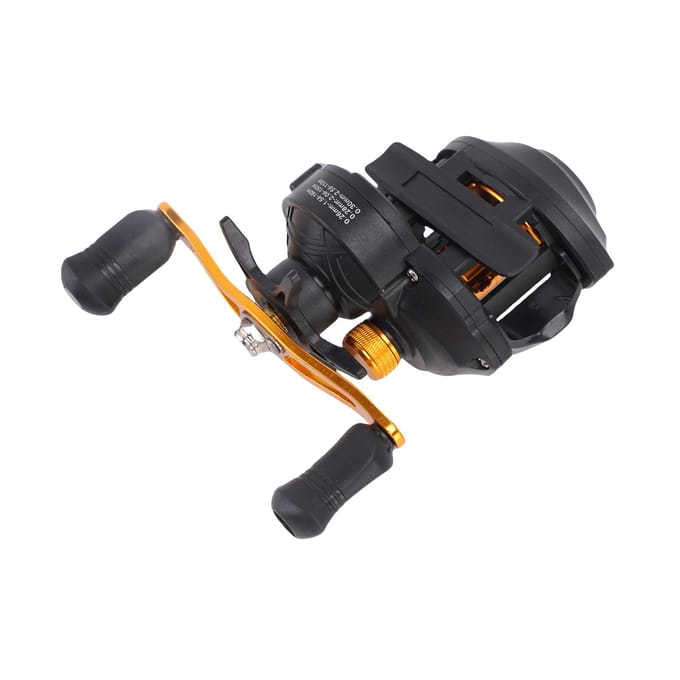Baitcasting Reel Aluminiumlegering Magnetische Rem Soepele Lange Werp Vismolen voor Zoutwater Zoetwater black