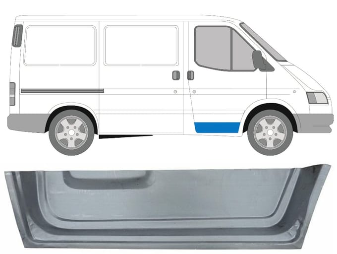 Reparatiepaneel voor deur binnen voor Ford Transit 1986-2000 / Rechts