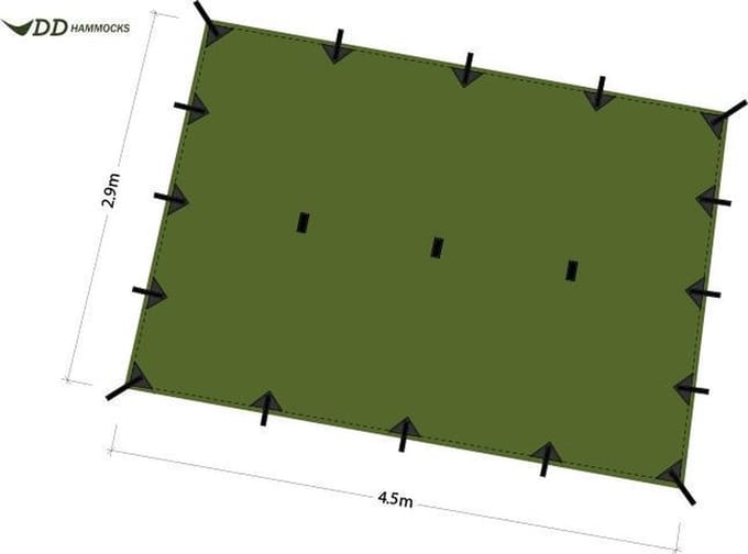 DD Hammocks Superlight Tarp XL - Olive Green