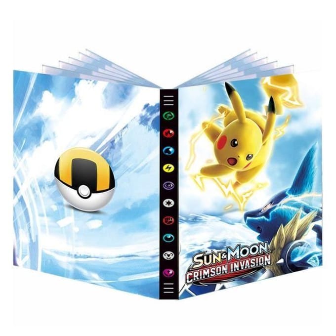 Kaartencollectieboek - Pikachu - 24 Vel - 9 Kaarten per Vel - Geel Plastic geel