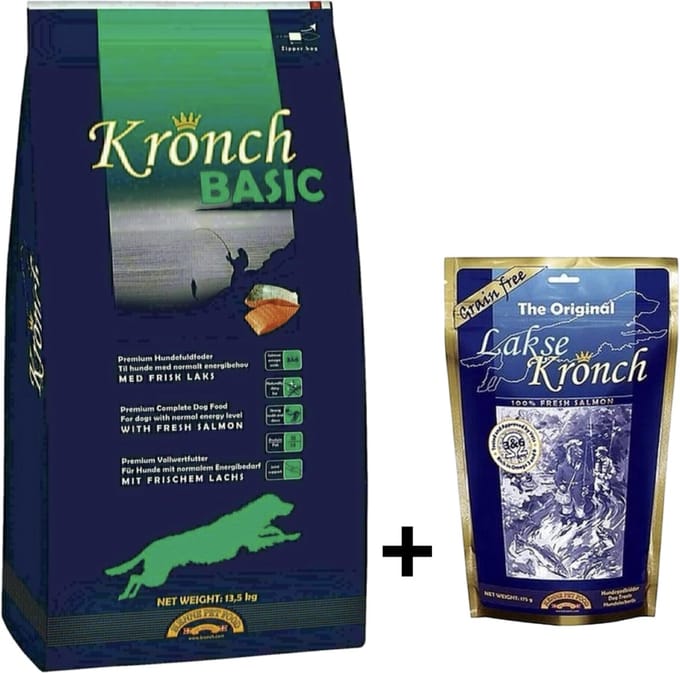Combideal Kronch - Basic Adult Hondenvoer + 100% Zalmsnacks (175 Gram)