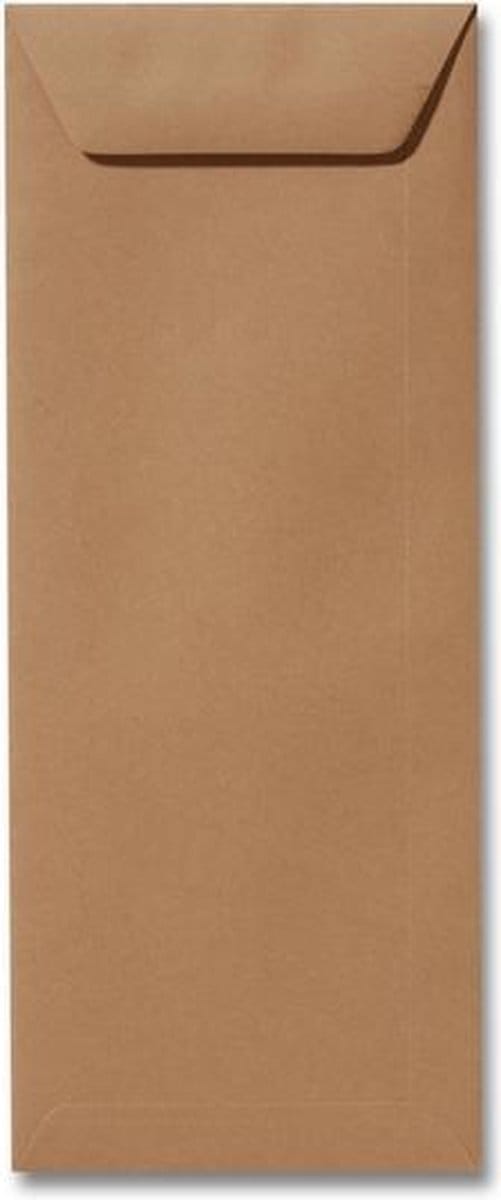 Envelop 12,5 x 31,2 Bruin, 100 stuks