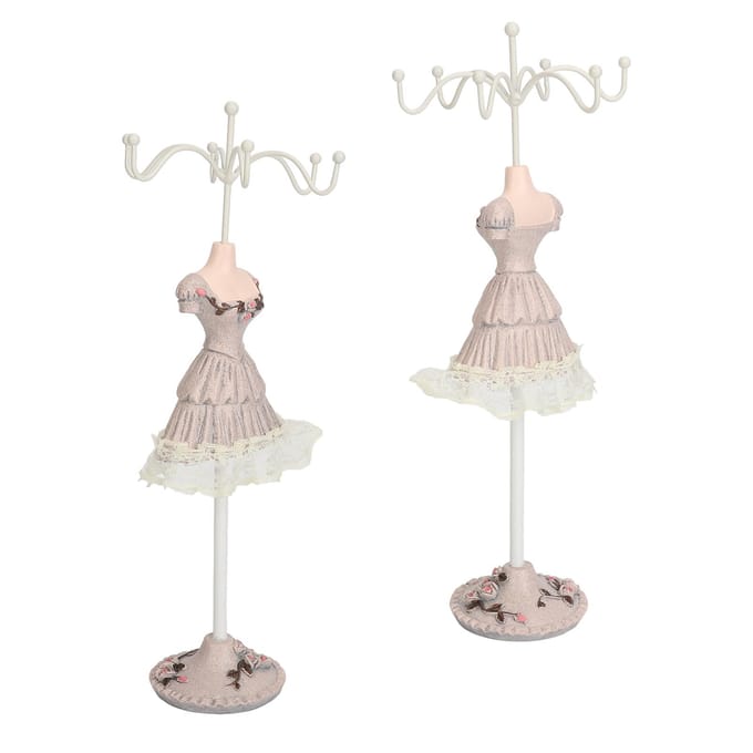 Model Jurk Sieradenrek Houder Exquise Compacte Mannequin Jurk Kettinghouder Sieradendisplays Type 1 beige