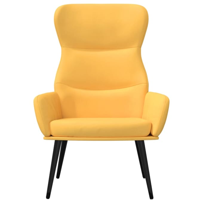 vidaXL Relaxstoel stof mosterdgeel