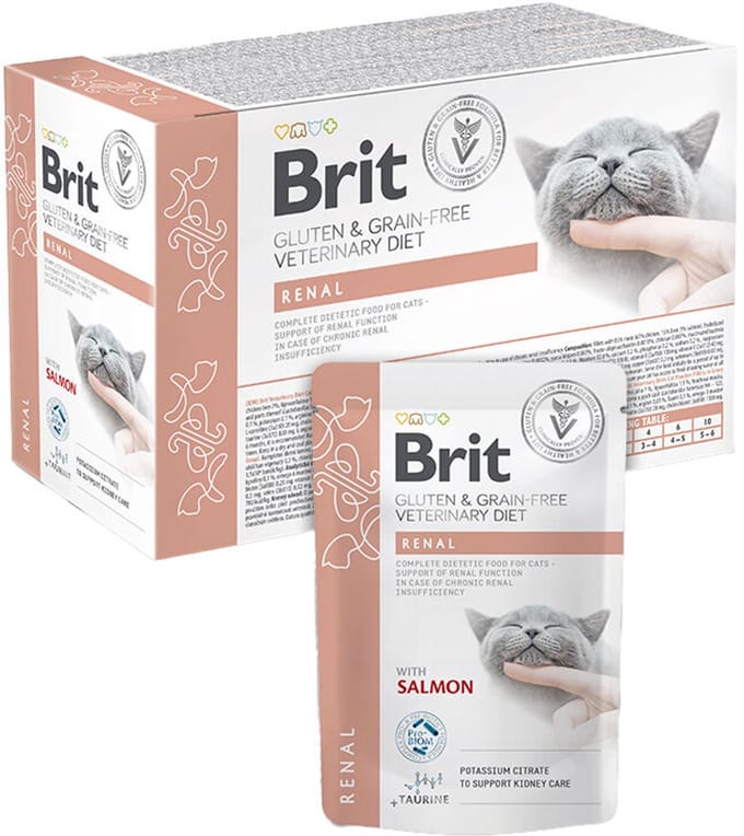 Brit Veterinary Diet Cat - Grain free - Renal - Pouch 12 x 85 g