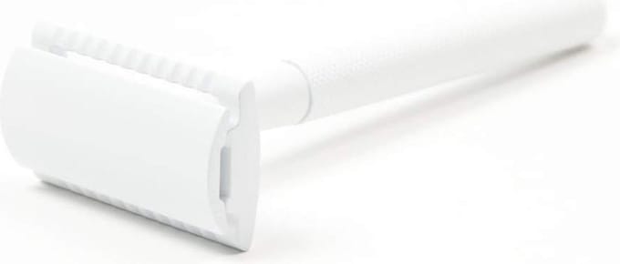 Safety Razor Wit - trus. - inclusief 10 scheermesjes Wit voor vrouwen dames - Double Edge Single Blade - Zero Waste - Duurzaam Scheren