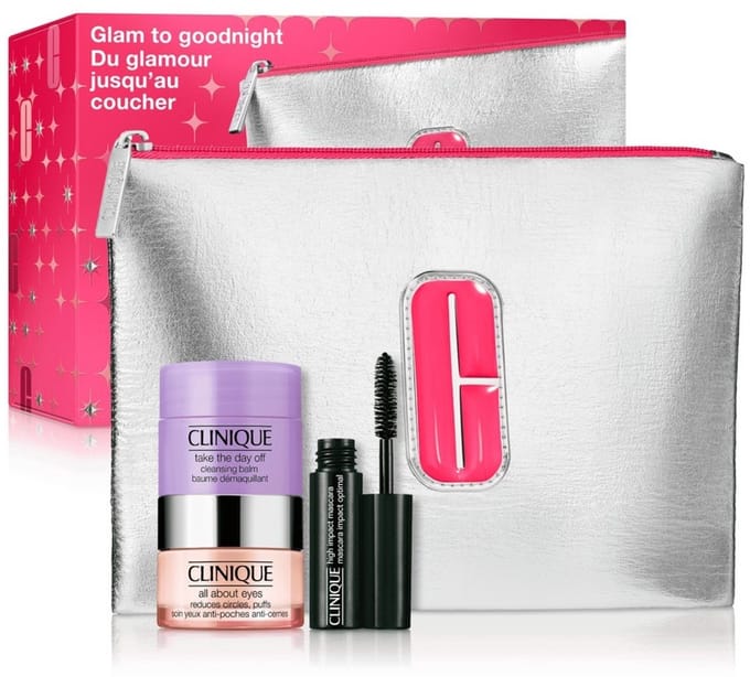 Glam To Goodnight: All About Eyes 3-Set: Mascara + oogcrème 15 ml + Cleansing Balm 15 ml