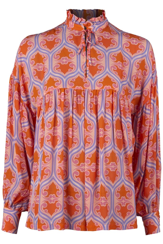 Stenströms Eleonor Blouse Orange Pattern Taglia: 38 | Magliette intime Outlet | Donna | Arancione