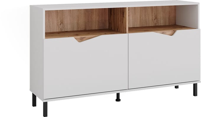 Vicco Marelle Sideboard – 140 x 81.3 cm met 2 deuren Wit/Kunstnijverheid