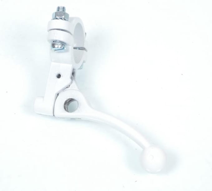 Levier de starter ou décompresseur en métal blanc pour mobylette cyclomoteur mob