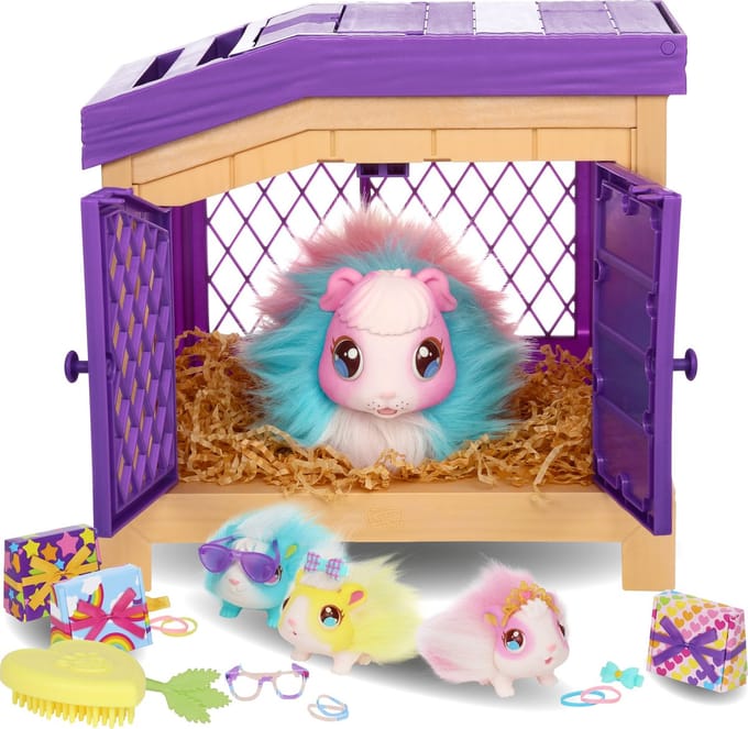 Little Live Pets - Mama Surprise Cavia Rainbow - Interactieve knuffel krijgt 3 baby's