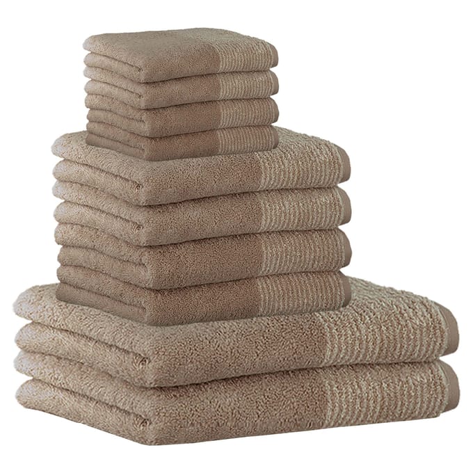 Cawoe Handdoek Luxury Home C Two-Tone Een maat, 50x100 Set van 10
