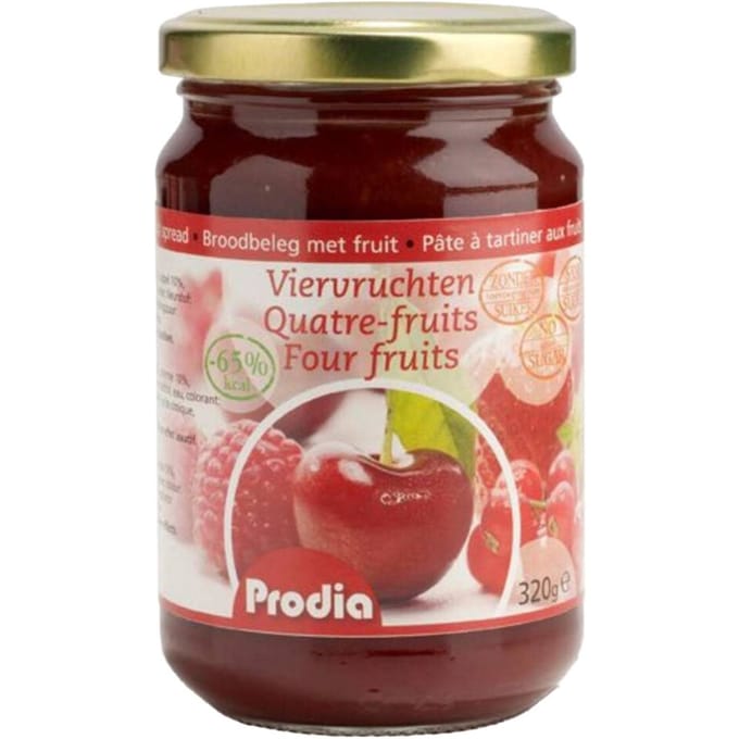 Prodia Broodbeleg 4 Vruchten + Maltitol 300 Overige