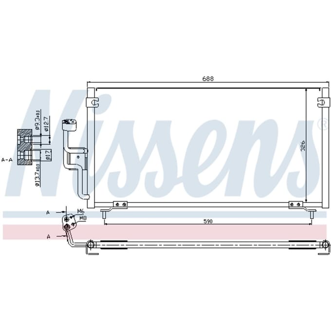 Condensator, airconditioning NISSENS 94702