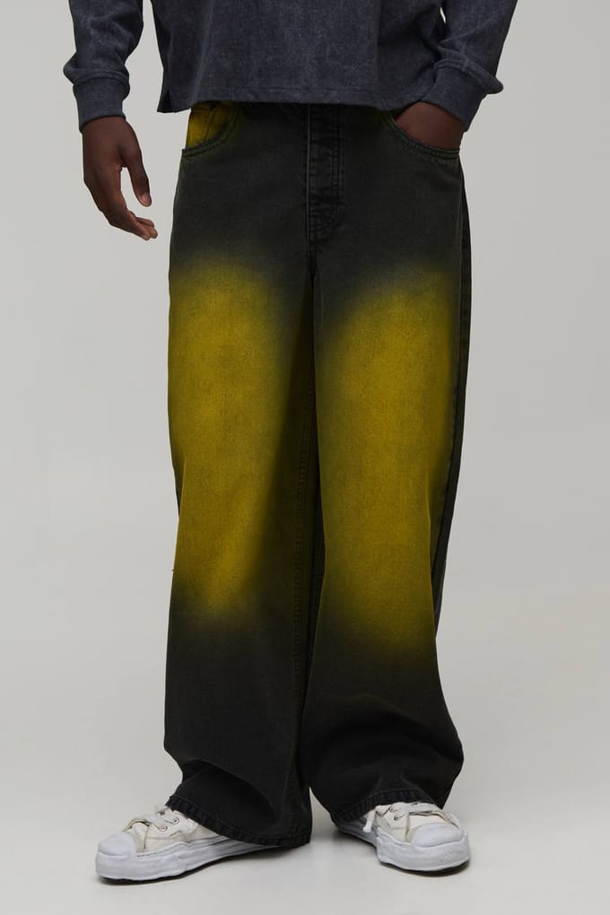 Baggy Groen Getinte Jeans | Black | Size 28S