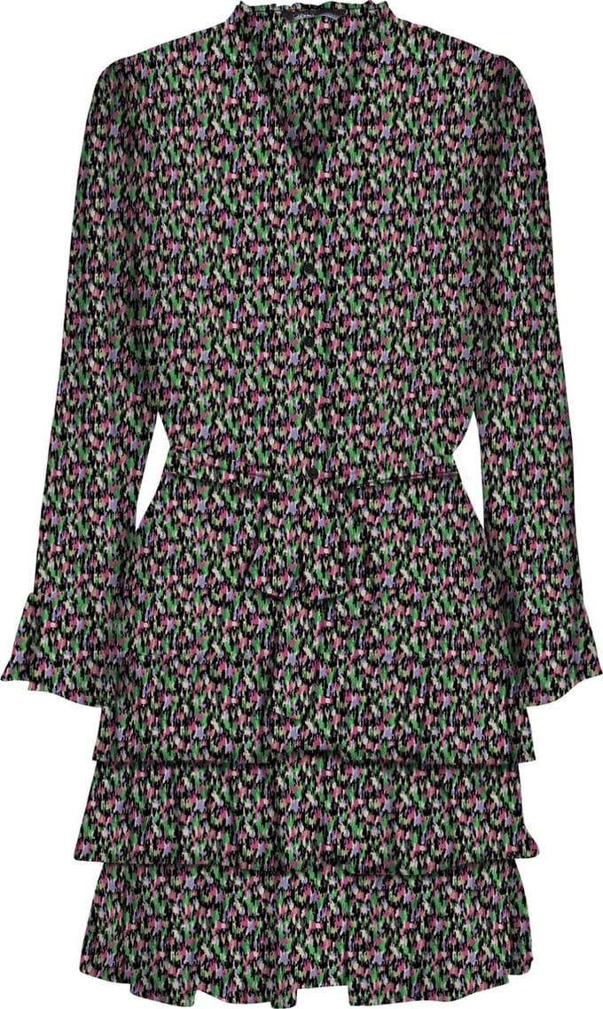 ONLY ONLMILA LUREX 7/8 RUFFLE DRESS CS PTM Dames Jurk  - Maat M