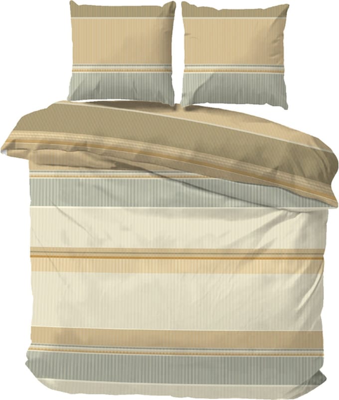 iSleep Dekbedovertrek Henk - Eenpersoons - 140x200/220 cm - Natural