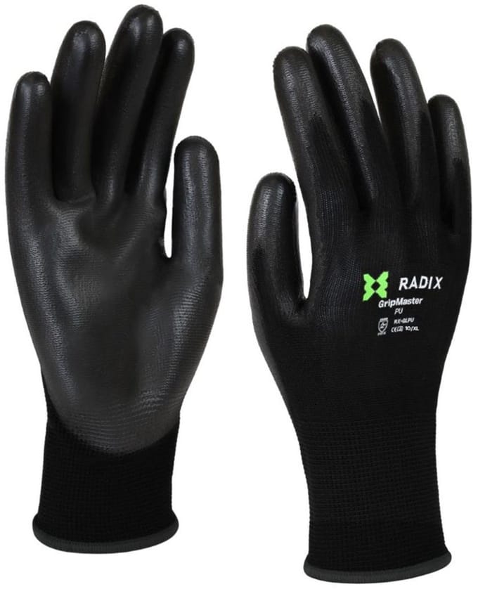 Radix GripMaster - Werkhandschoenen - PU Black - M10 / XL
