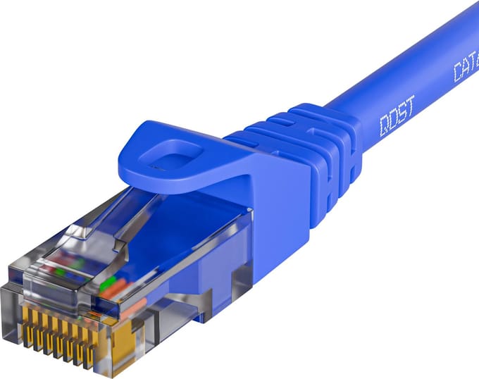Qost - CAT6 internetkabel - CCA / UTP - 10 Gbps / 250 MHz - RJ45 Connectoren - Patchkabel / Netwerkkabel - 3 meter - Blauw