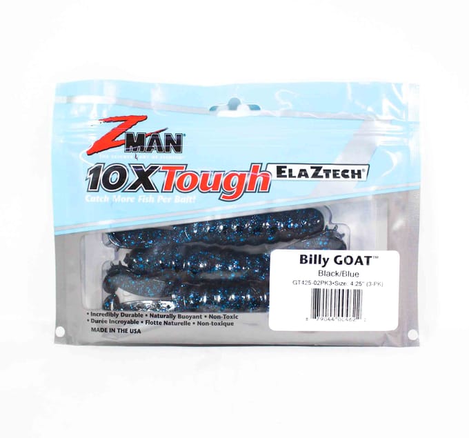 Zman Soft Lure Billy Goat 4,25 Inch 3/Pack Zwart Blauw (4622) white