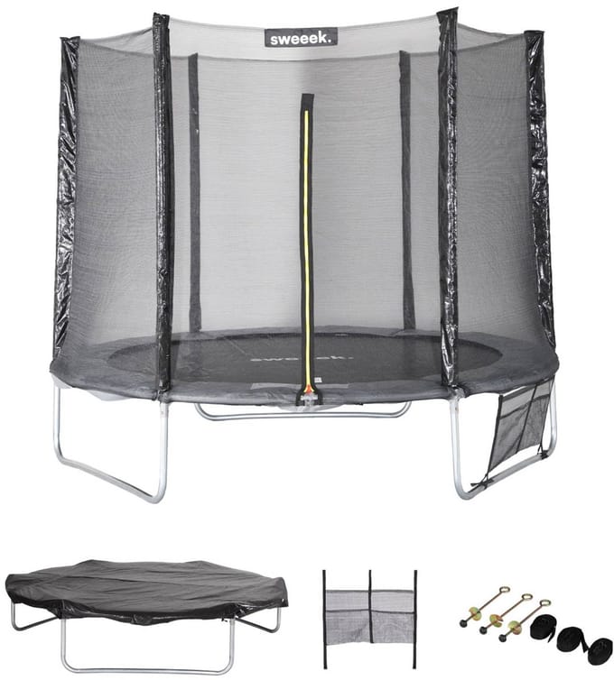 sweeek - Trampoline, galaxie, 250 cm met accessoires