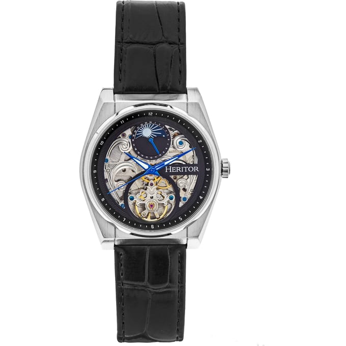 Heritor Automatic Daxton Skeleton Horloge - Zwart