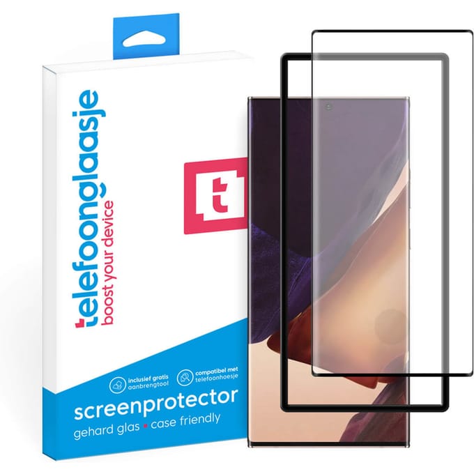 Samsung Galaxy Note20 Ultra screenprotector gehard glas Case Friendly