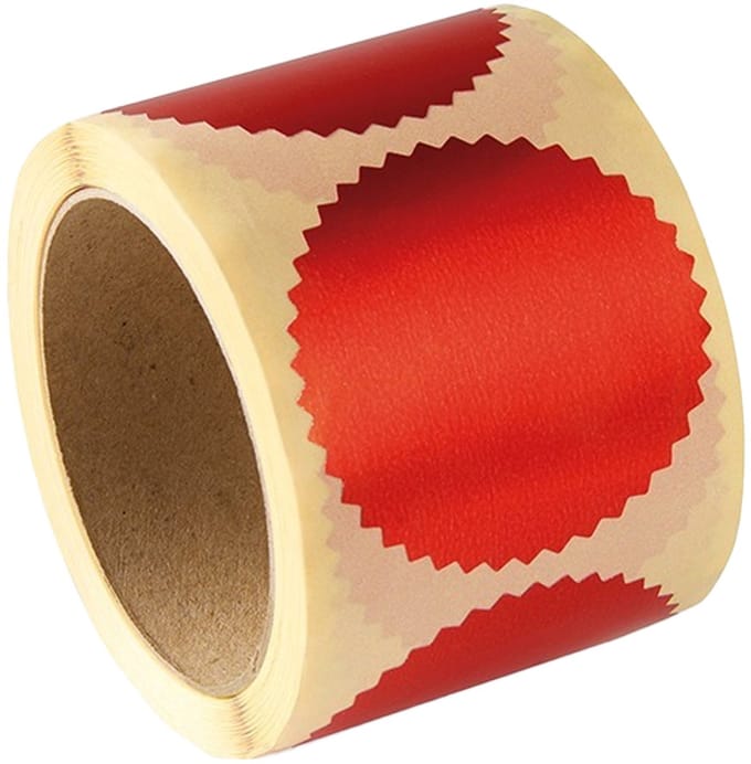 Preegzegel Rood Ø55mm - Zegel set voor preegtang - Preegstickers !