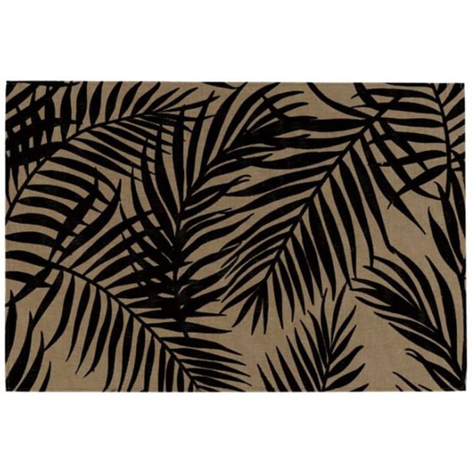 Unique Living | Placemat Kailo | Rechthoekig | Polyester | Zwart | 30x45cm