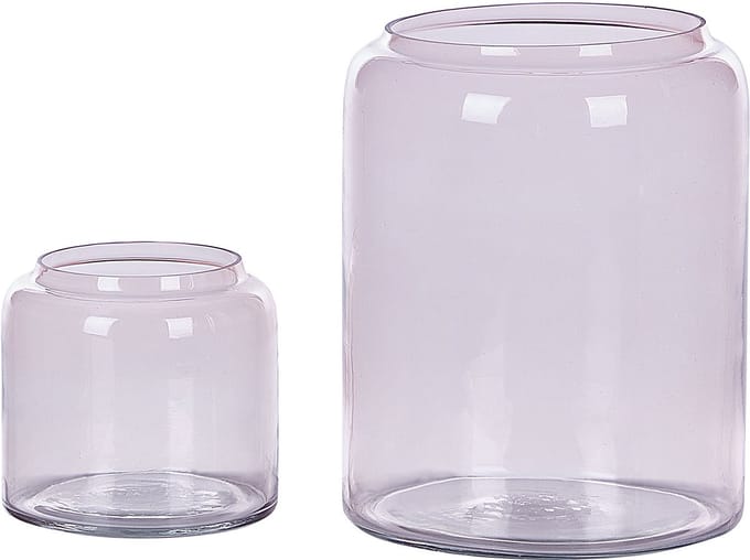 RASAM - Decoratieve vaas - Pastelroze - Glas