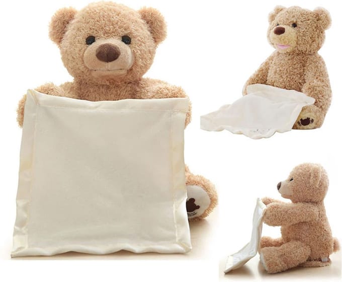 DW4Trading Kiekeboe Beer - Interactieve Pluche Beer - Knuffelbeer - Hoogte 25 cm