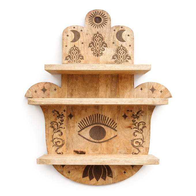 Hamsa-vormige wandplank