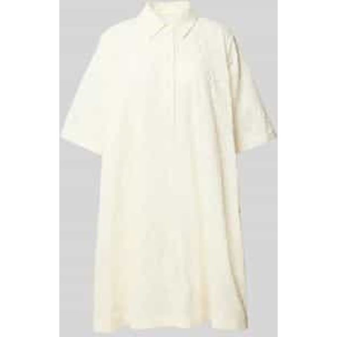 Mini-jurk met broderie anglaise