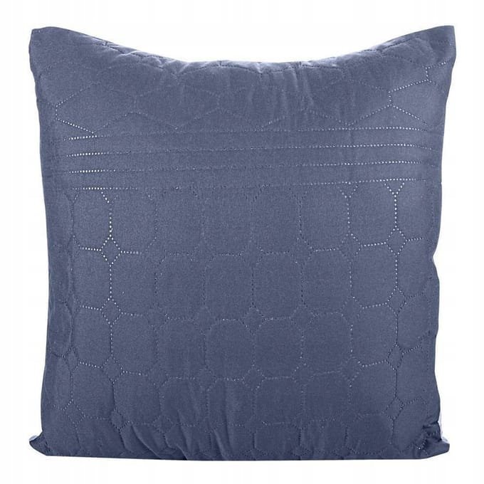 Decoratieve Kussenhoes 40x40cm - Navy Blauw - Hot Press Gewatteerd