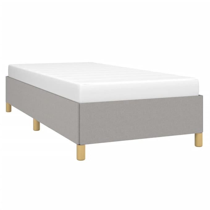 vidaXL - Bedframe - zonder - matras - 100x200 - cm - stof - lichtgrijs