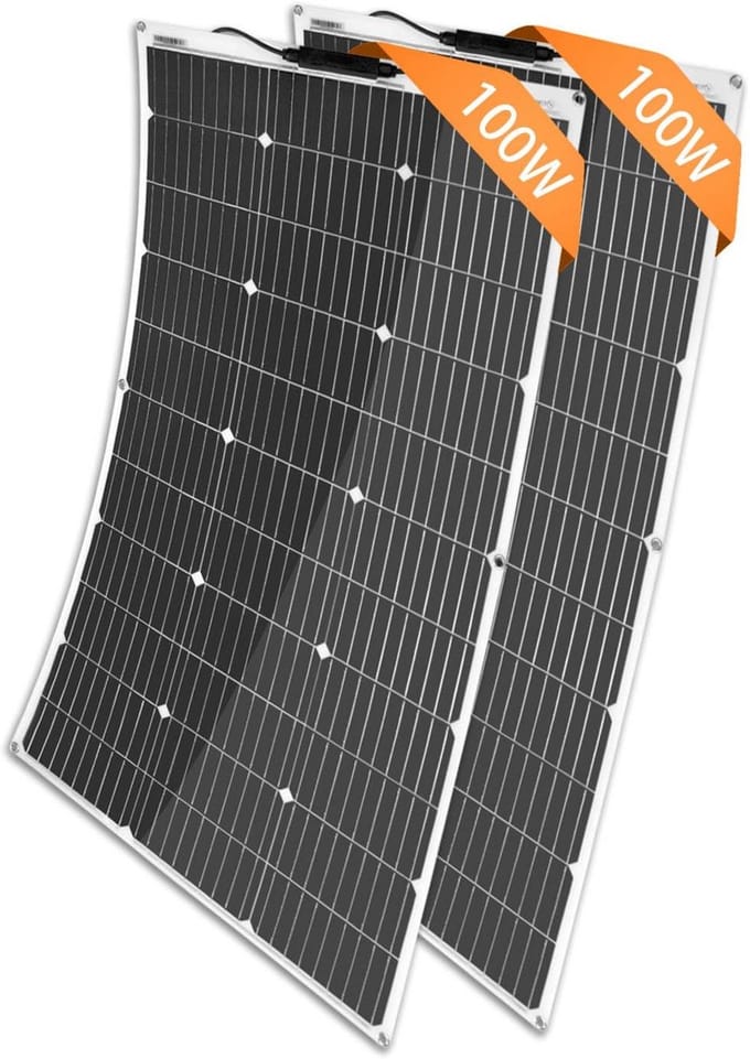 Flexibel 100W Zonnepaneel 18V voor Motorhome, Camping en Tuin