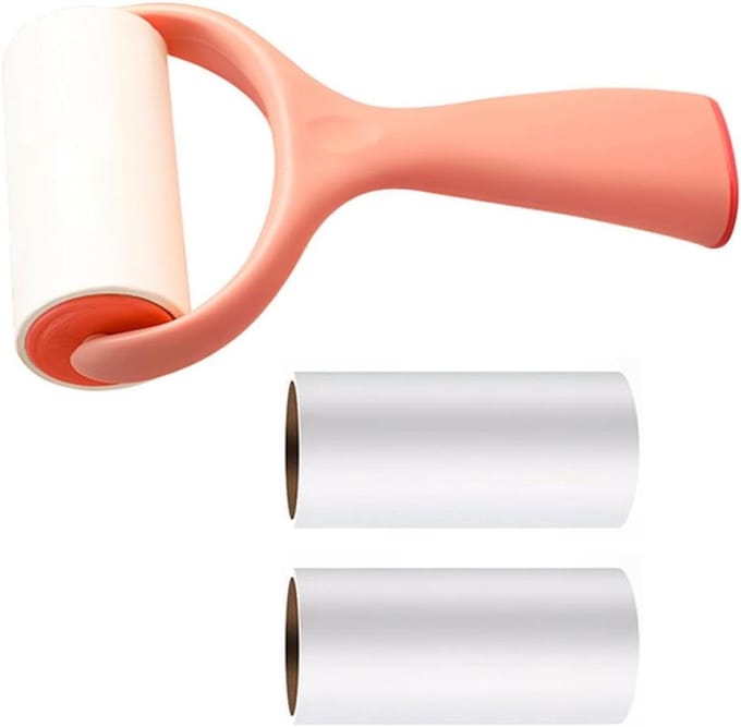 Pluizenroller Kleding - Stofverwijderaar Roller - Kleding Onderhouden - Gegomd Papier - 20 x 5 x 5 cm - Roze