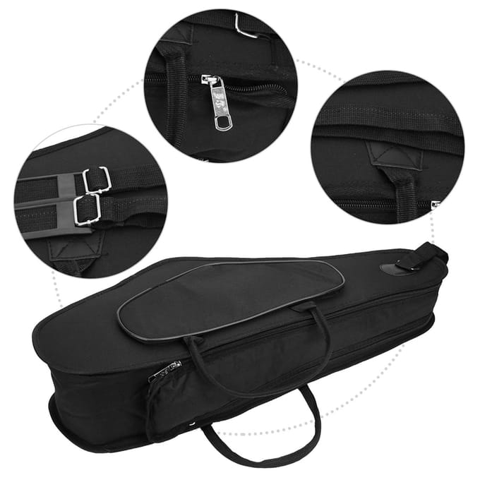 Altsaxofoon E Eb Katoenen Tas Waterdichte Rugzak Draagtas met Interieur van Zachte Stof black