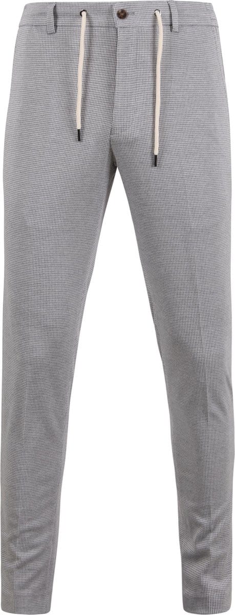 Suitable Pantalon Jersey Pied De Poule Grijs - Maat 52 - Heren