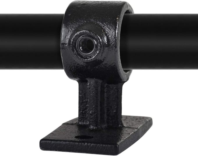 Leuningdrager Buiskoppeling - Type 34BA - Stevige Bevestiging - Gietijzer Gegalvaniseerd - 213 mm - Zwart