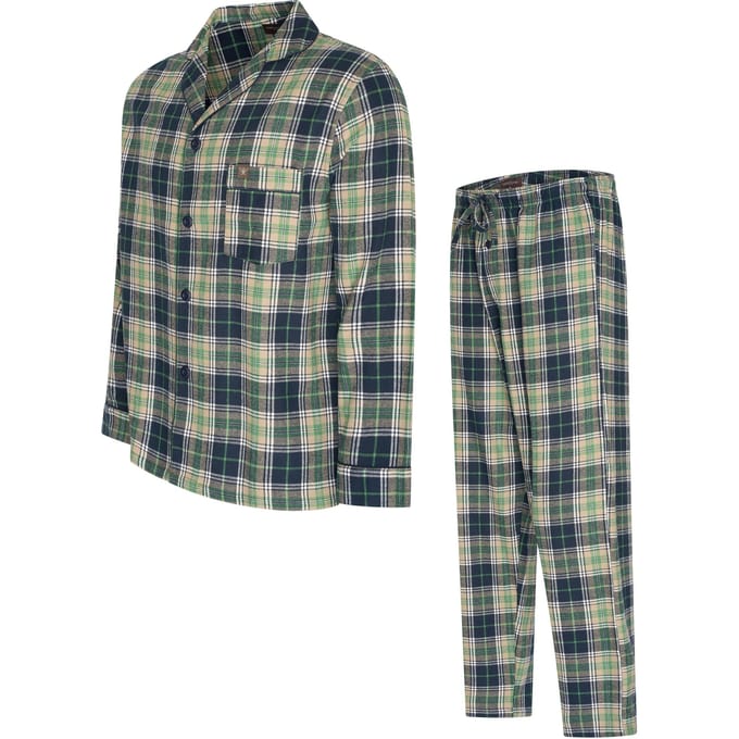 Cappuccino Italia - Heren Pyjama Alba Pyjama - Groen - Maat M