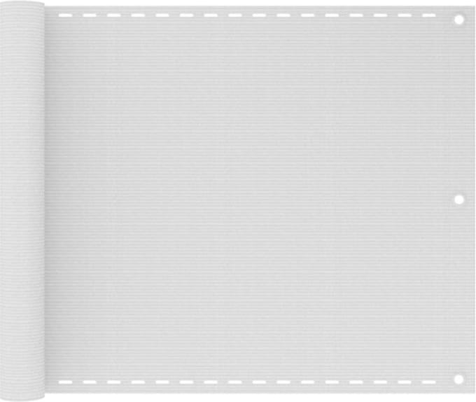 vidaXL - Balkonscherm - 75x300 - cm - HDPE - wit