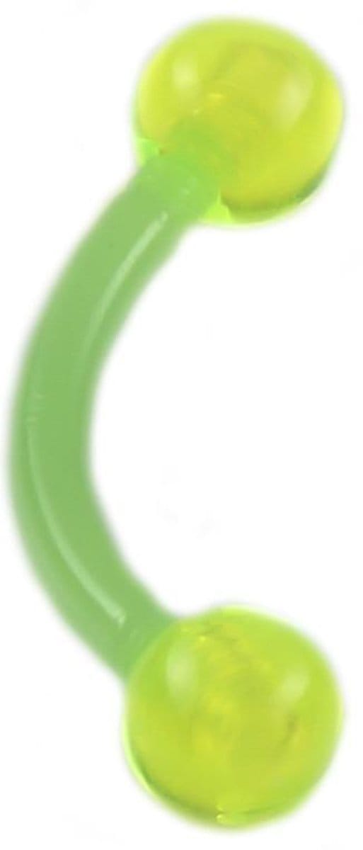Piercing flexibel 1.2x8x3 - groen - LMPiercings