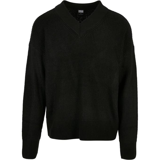 Urban Classics - V-Neck Sweater/trui - L - Zwart