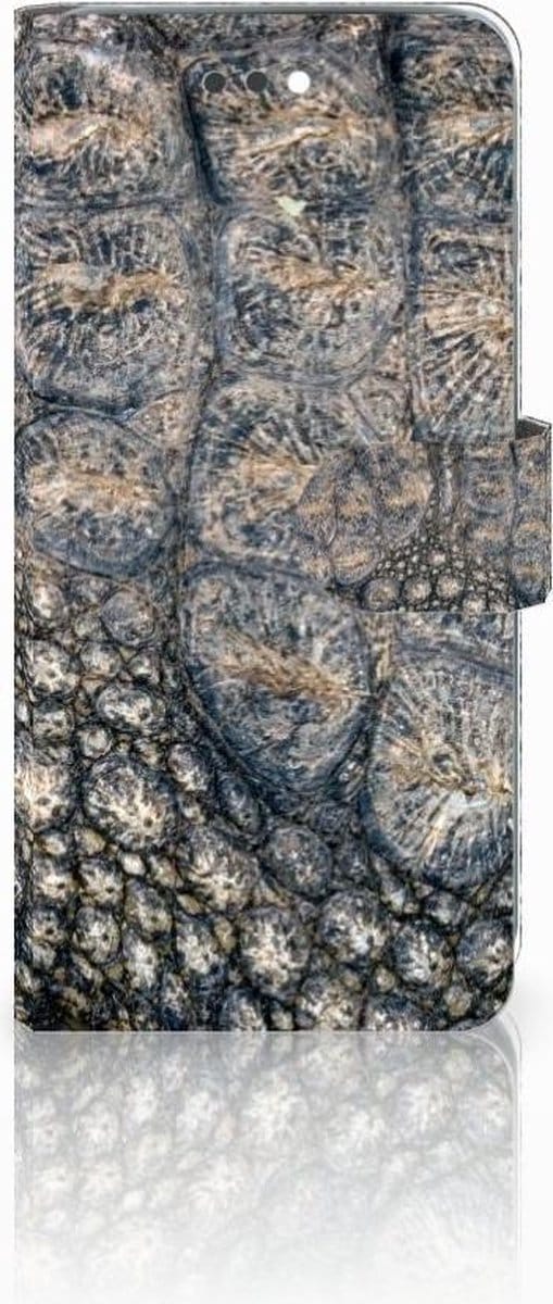 Apple iPhone 7 Plus | 8 Plus Telefoonhoesje met Pasjes Krokodillenprint