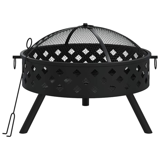 Vidaxl Vuurkorf Met Pook, 58 Cm, Xxl, Staal