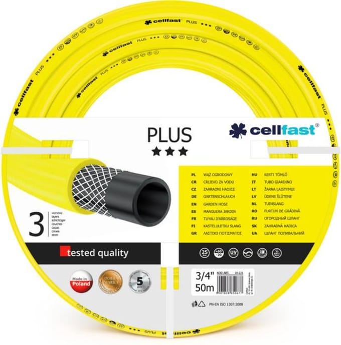 Tuinslang Cellfast Plus 3/4 "50 m drielaags slang tuinslang